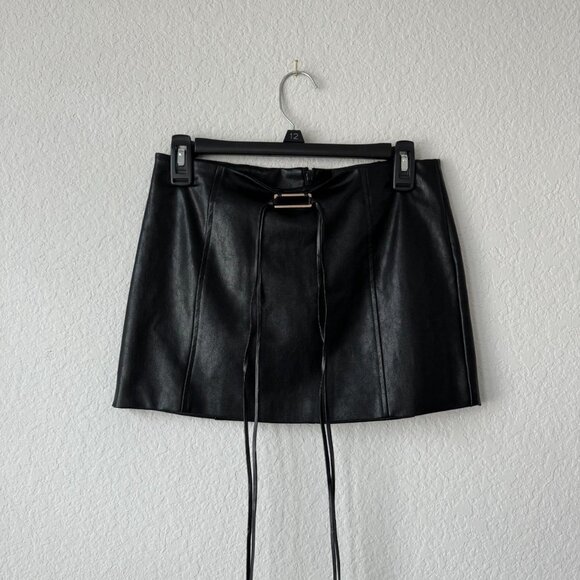 Jagger & Stone black leather micro mini skirt🖤💥 - Picture 3 of 8